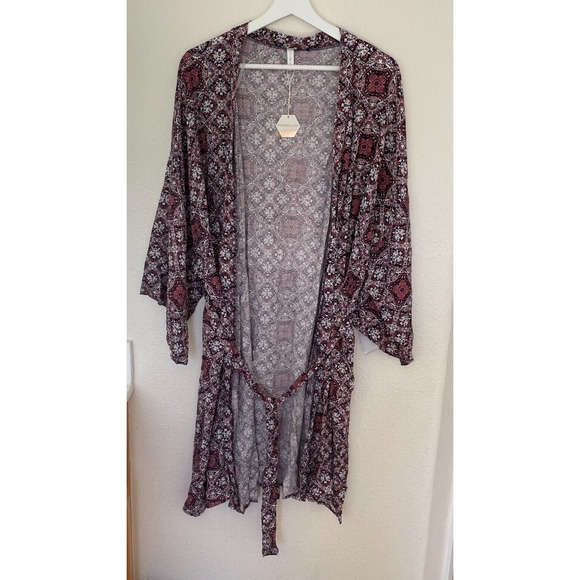 Pinkblush Dresses & Skirts - NWT PinkBlush Women's Paisley Kimono Cardigan XL Long Sleeve Tie‎ Waist Boho
